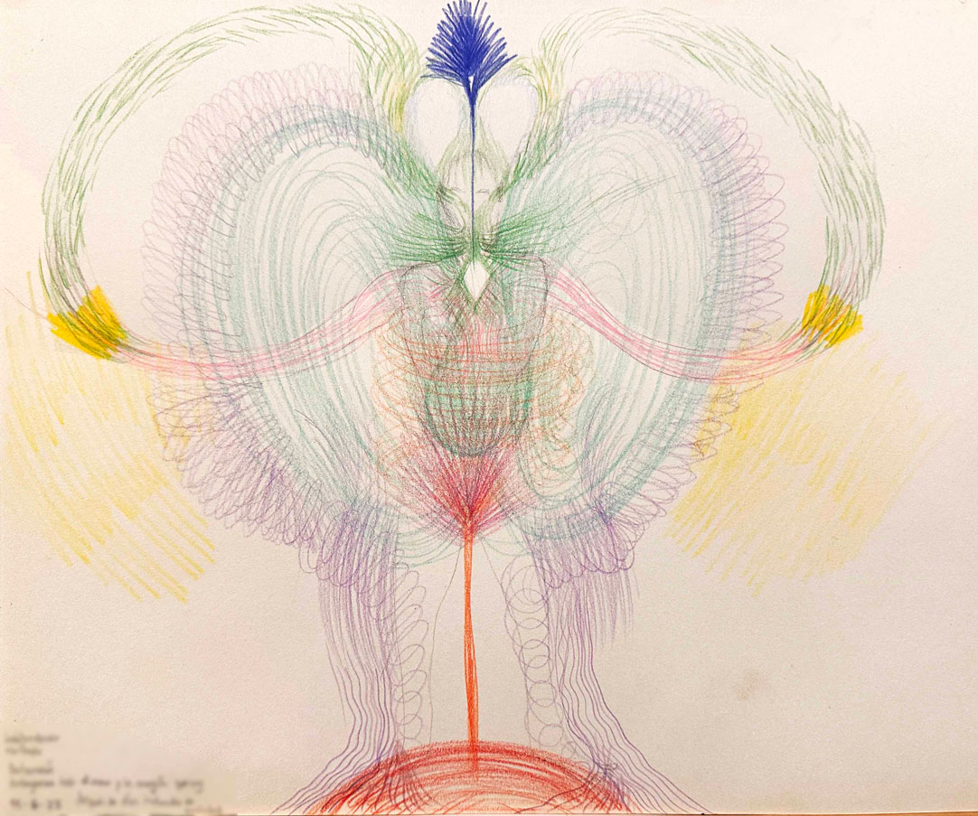 Nutrición del amor que soy - reequilibrando y nutriendo- Lápices de colores sobre papel A3 2023